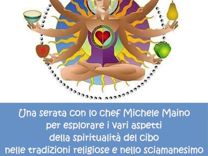 Venerdì 3 maggio 2019 ore 20: “Cibo e spiritualità” (serata-buffet con Michele Maino)