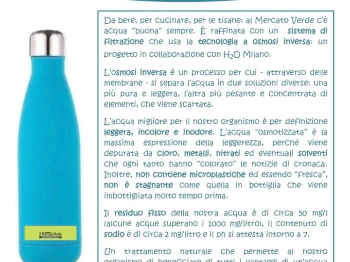 “Acqua in bocca” al Mercato Verde: la novità plastic free!